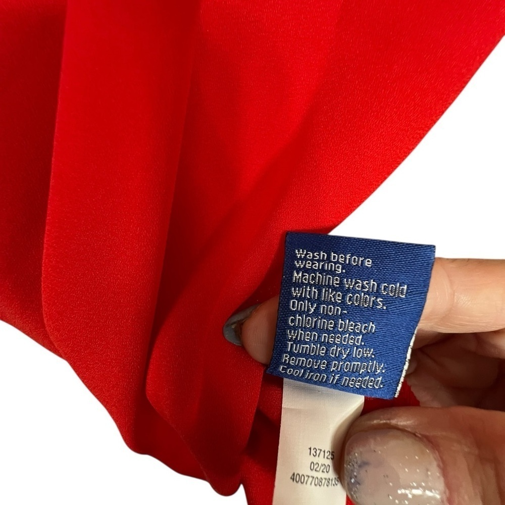 Apt. 9 Red Lace Blouse with Zipper - Picture 5 of 6